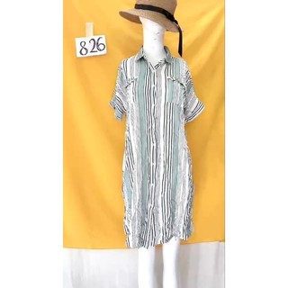 đầm sơ mi kẻ sọc freesz. S826