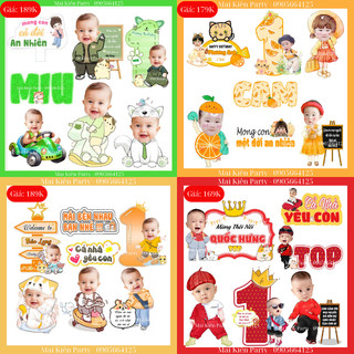 Set chibi trang trí sinh nhật dành cho bé trai, bé gái nhiều chủ đề, thiết kế theo yêu cầu