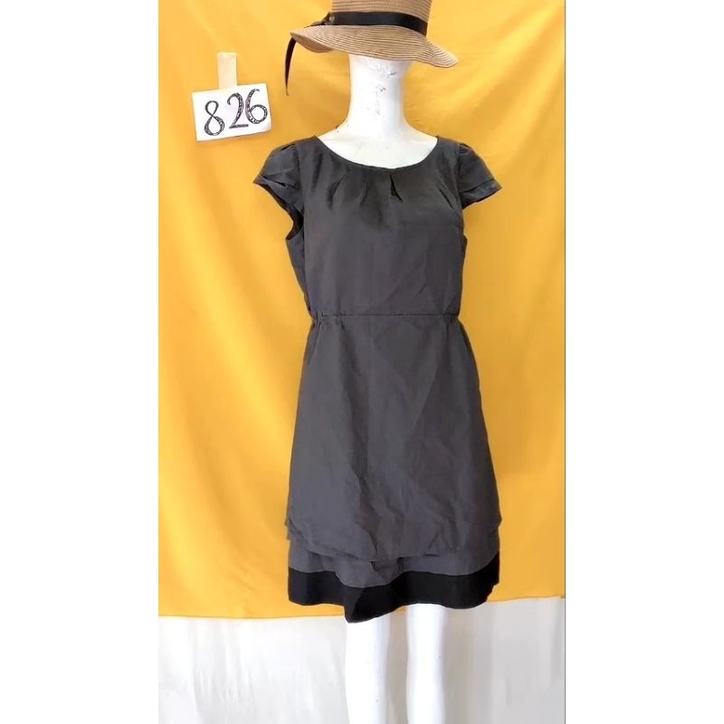 đầm công sở màu xám đen size M/L. S826