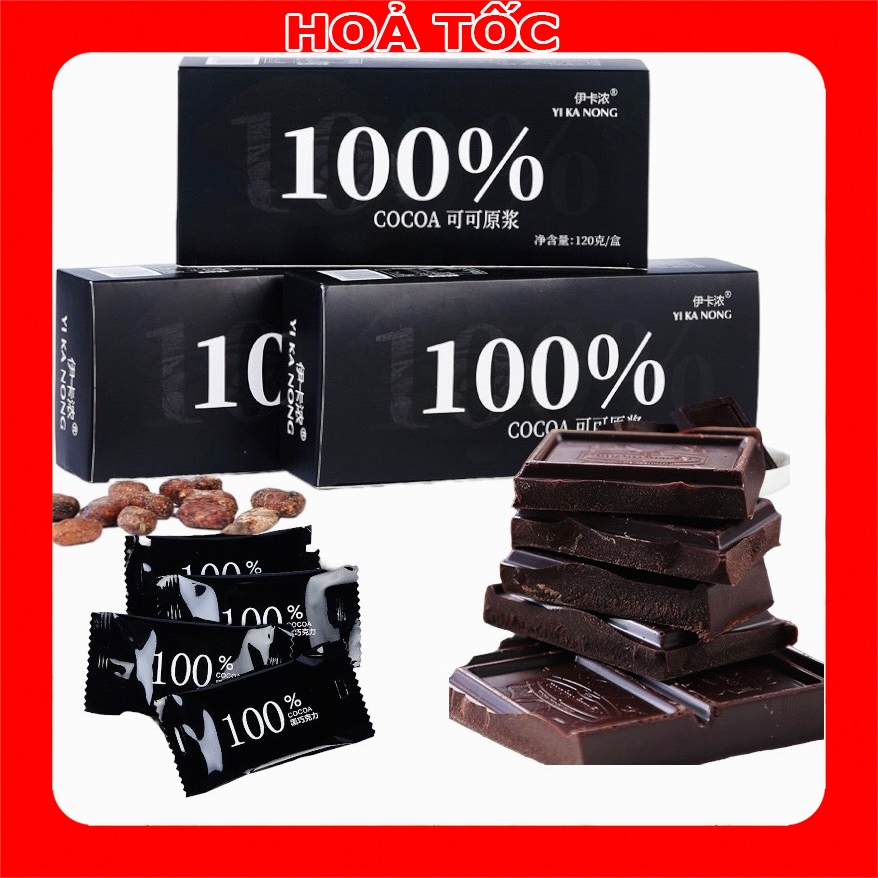 Socola Đen Nguyên Chất Không Đường Ăn Kiêng (24 thanh/120g)