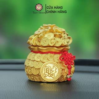 Hũ muối gạo thần tài FREESHIP hũ thần tài hình đồng xu vàng may mắn tài lộc