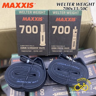 Ruột xe đạp siêu nhẹ maxxis 700x33-50c van pháp - van xe đạp