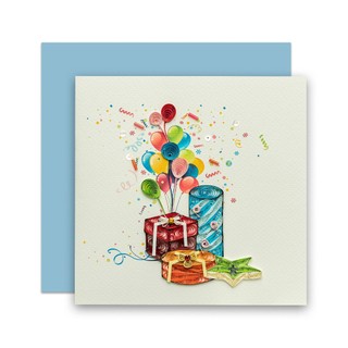 Thiệp Giấy Xoắn (Quilling Cards)/ Thiệp Handmade - Thiệp Sinh Nhật, Tình Yêu, Chúc Mừng - Birthday 15x15cm