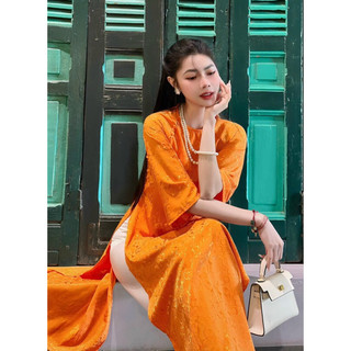 Set áo dài gấm cao cấp