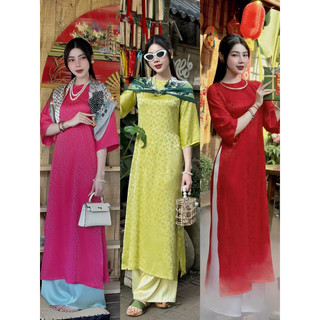Set áo dài gấm cao cấp