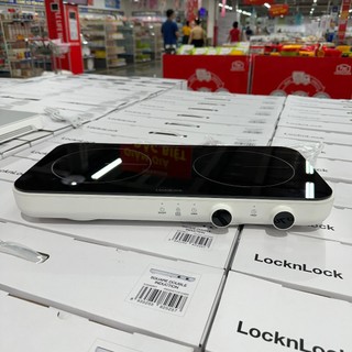 Bếp từ đôi LocknLock EJI326WHT màu trắng (1500W + 1300W)