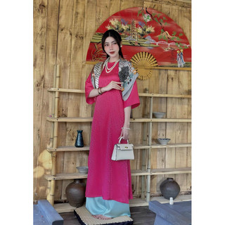 Set áo dài gấm cao cấp