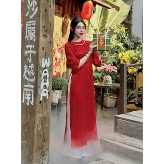 Set áo dài gấm cao cấp