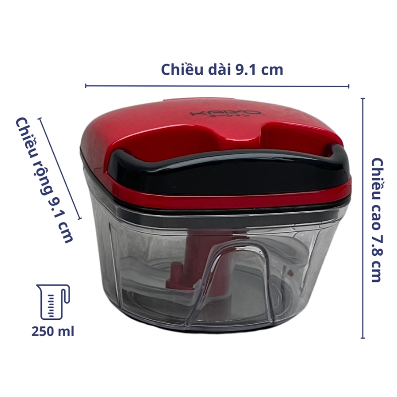 Dụng cụ xay tỏi ớt Kaiyo 250ml, 400ml chính hãng Kaiyo Nhật, dụng cụ xay nhỏ thực phẩm củ quả, thịt