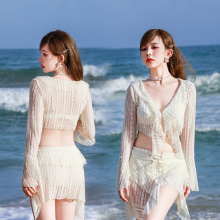 Sét bikini ren 3 món phong cách hàn quốc