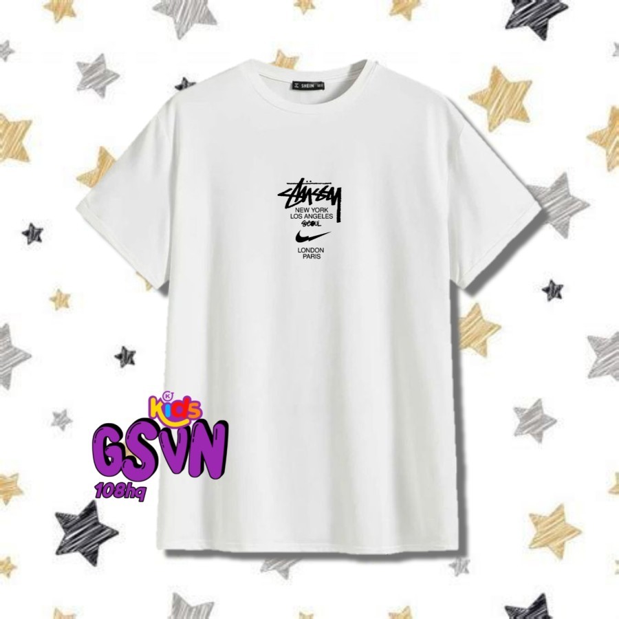 Mẫu Áo thun in hình Jay Jo Stussy Windbreaker Humming Style Bird Crew quà tặng cho bé