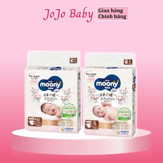 Bỉm/ tã dán moony natural siêu cao cấp nb62/s58/m46/l38