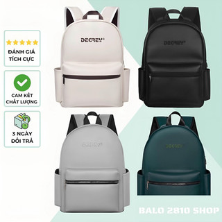 Balo dg leather basic backpack chất da simili cao cấp chống nước cặp da đi học màu đen thời trang balo 2810 shop