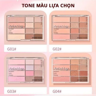 Bảng phấn mắt phấn má 12 ô gogo tales painting gt642 xinh xắn tiện lợi