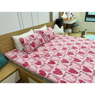 Thảm nỉ nhung cao cấp chần bông bọc đệm - full size freeship