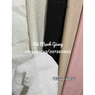 vải thô sóng đính đá
