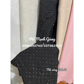 vải thô sóng đính đá