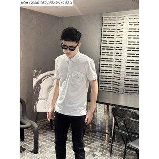 Áo polo nam prada phối túi đính logo siêu đẹp - polo nam prada tang túi cao cấp