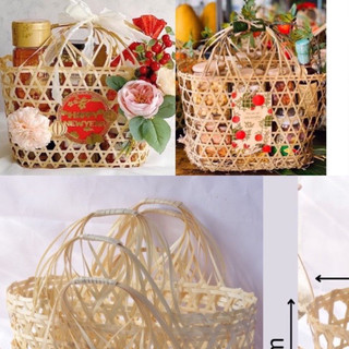 Giỏ tre,làn tre trang trí,làm giỏ quà Tết_hn