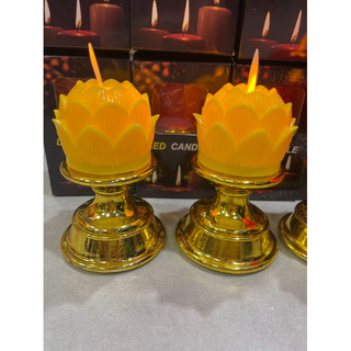Đèn cầy hoa sen led dùng pin, đèn cầy dùng pin, đèn thờ 🌼🌼🌼