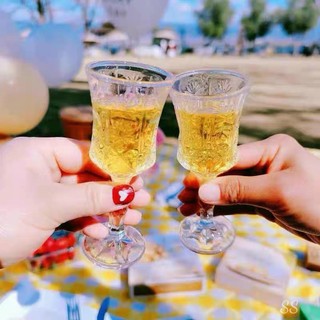 Bộ 6 Ly cocktail thủy tinh pha lê Uống Rượu Vang Sâm Panh Phong Cách Pháp Sang Trọng, Thanh Lịch