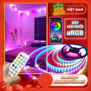 Dây đèn led đuổi ARGB 16 triệu màu, cảm biến âm thanh trực tiếp, điều khiển bằng điện thoại, led 5050 IP65 cao cấp