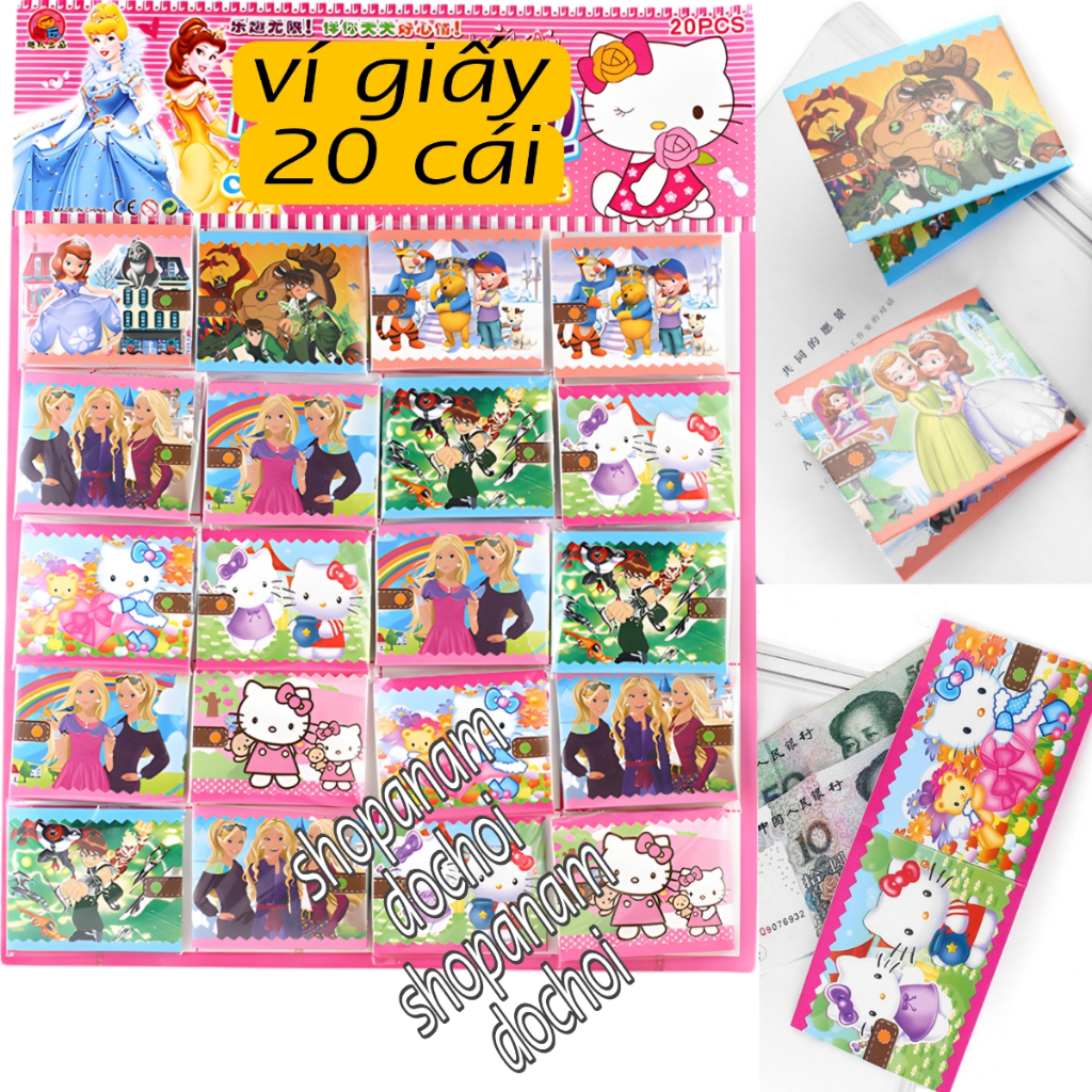 Bìa 20 chiếc ví giấy cho bé