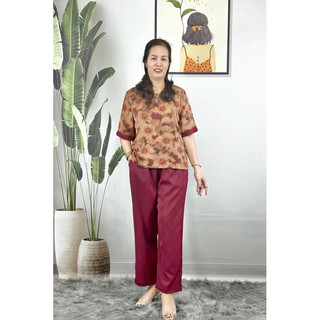 Bộ Trung Niên Lụa Mango Cho Mẹ cho Bà TK001