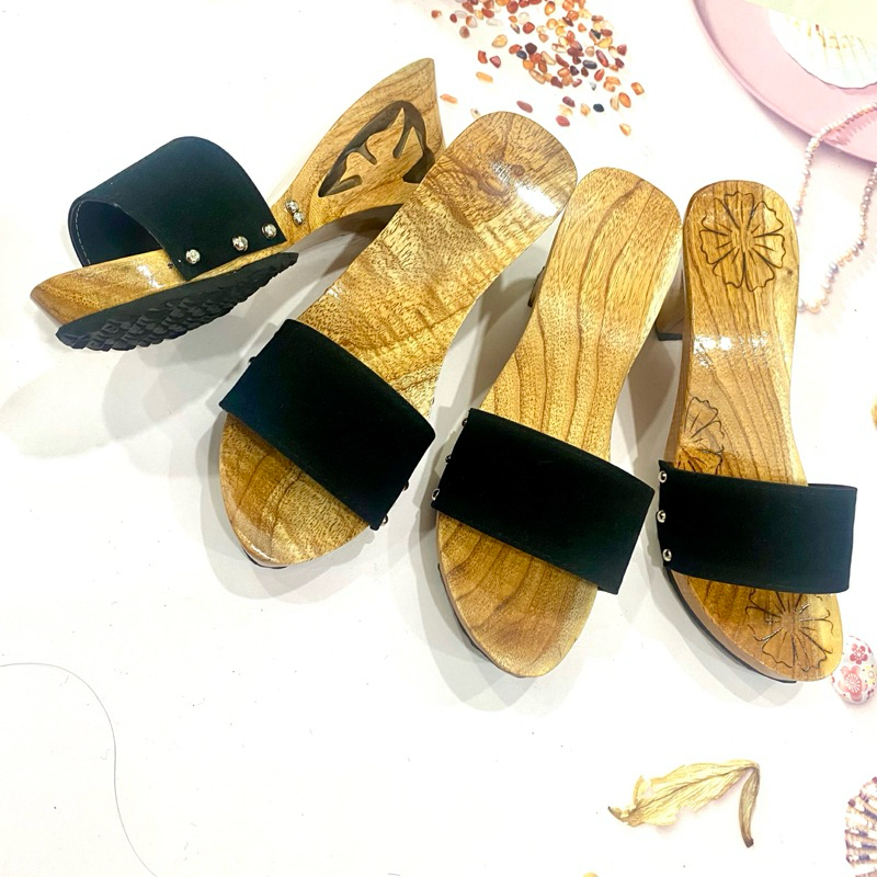 Guốc mộc guốc gỗ đế 7 phân chọn quai bất kì