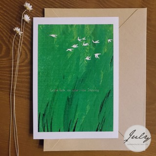 POSTCARD / THIỆP GIẤY MỸ THUẬT "good luck on your new journey (Mã SP: 0329)