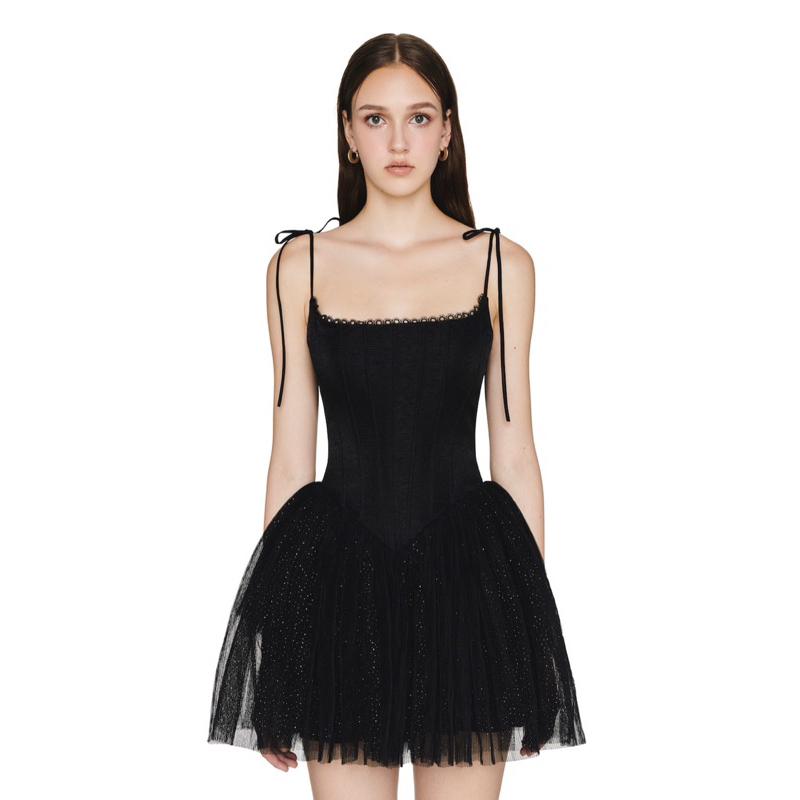 [PASS] JUBIN STUDIO I Đầm vải gấm hai dây bồng bềnh (Serenity Dress)