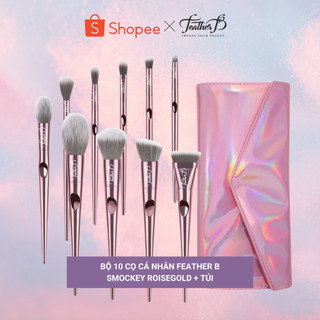 Bộ cọ cá nhân feather b - smockey rosegold - bộ cọ trang điểm - bộ cọ make up - cọ trang điểm