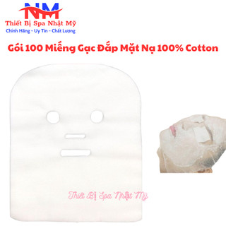 Gói 100 miếng gạc đắp mặt nạ 100% cotton i gạc đắp mặt nạ cho spa tmv