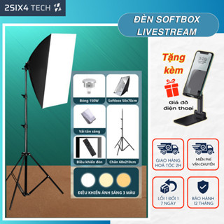 Đèn Softbox Hỗ Trợ Chụp Ảnh, Quay Phim, Livestream Studio Chuyên Nghiệp Kèm Chân Tripod Có Thể Kéo Cao 2m1 50x70cm 264Te