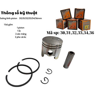 Quả piston máy cắt cỏ động cơ 2 thì xăng pha nhớt