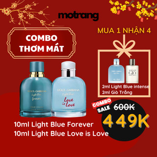 Combo 10mlx2 Light Blue Forever + Light Blue Love is Love thơm mát nam tính sang trọng