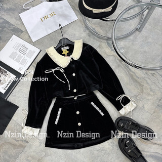 Set Nhung Cổ Bèo Kim Anh Bùi (Hàng Sẵn)