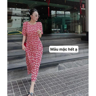 <Sẵn> Min Closet Đầm hoa nhí chất vải dập li co giãn Chính Hãng Thái Lan