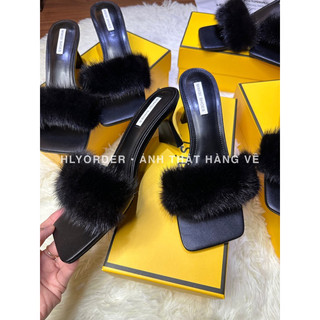 [Ảnh/Video thật] Guốc lông gót 5cm