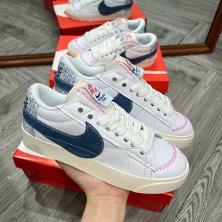 HÀNG SẴN_Giày Sneaker Blazer Low '77 Jumbo Feminino, giày blazer jumbo just do it xanh hồng nữ bản cao cấp