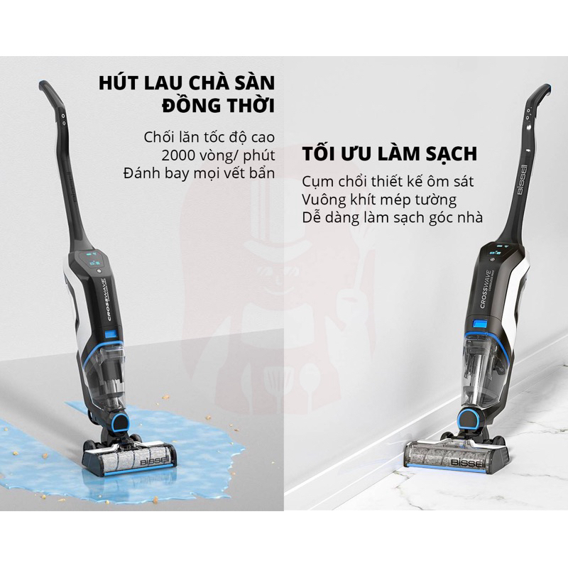 Máy hút bụi lau sàn 2in1 Bissell xả lỗ