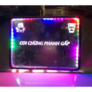 Khung biển số đèn led xe máy, có sẵn viền titan. Gắn mọi loại xe máy