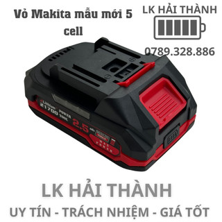 Vỏ mạch pin makita 18v 21v 5s1p 5 cell 18650 mẫu mới có đèn led 2 bên