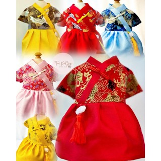 Váy hanbok mặc tết cho chó lớn size 4xl - đồ tết cho chó mèo - quần áo tết chó mèo big size cao cấp tanipetshop
