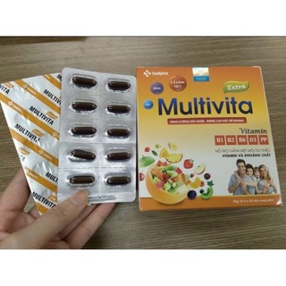 Multivita vitamin B1 B2 B6 D3 PP (hộp 10 vỉ×10 viên nang mềm)