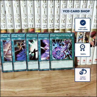 Thẻ bài yugioh chính hãng  set 5 lá bài ma pháp hỗ trợ Dark Magician  -Common