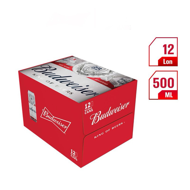 Thùng Bia Budweiser Mỹ 500ml x12 lon | Chính Hãng