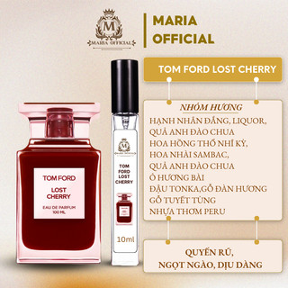 Nước hoa chiết Tom Ford Lost Cherry nước hoa 10ml- lưu hương cực lâu, ngọt ngào như trái cherry - Maria_official