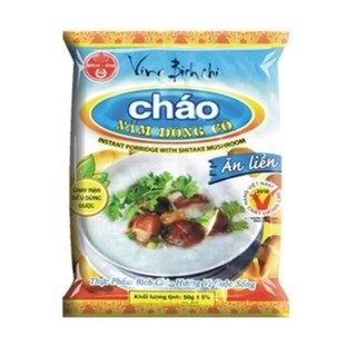 Cháo nấm đông cô vina bích chi ăn liền chay mặn đều dùng được gói 50g