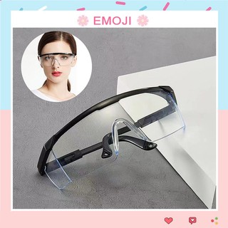 Kính bảo hộ chống giọt bắn khói bụi thời trang nam nữ trong suốt EMOJI 060